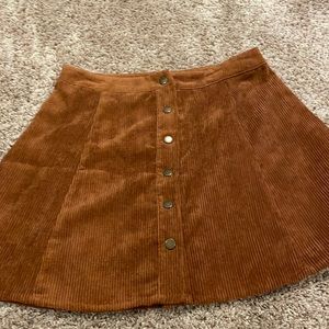 Dry Goods skirt, size large, brown corduroy